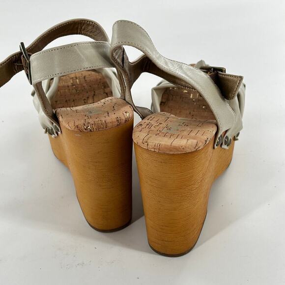 Korks Dawson Wedge Sandals 9 NWOT White Knot Boho Beach Travel Kork Ease Comfort - Picture 3 of 7